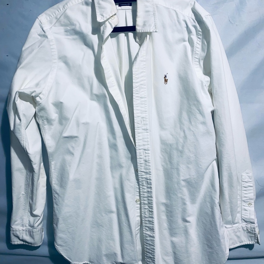Ralph Lauren White Casual Button Down Shirt